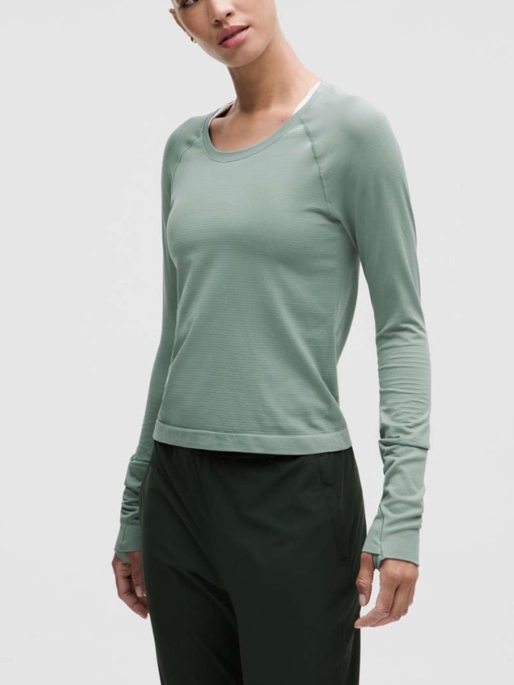 Lululemon Swiftly Tech Long-Sleeve Shirt 2.0 *Waist Length Crater Blue size 8